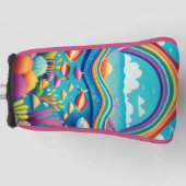 Farbenfrohe Unterwasserwelt unter dem Regenbogen Golf Headcover (Vorderseite)