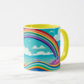 Farbenfrohe Unterwasserwelt unter dem Regenbogen Tasse (VorderseiteRechts)