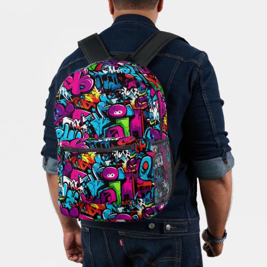Farbenfrohe Urban Graffiti Bedruckter Rucksack (Insitu (Modell))