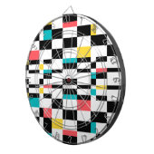 Farbenfrohe, urbane, moderne, trendige geometrisch dartscheibe (Vorderseite rechts)