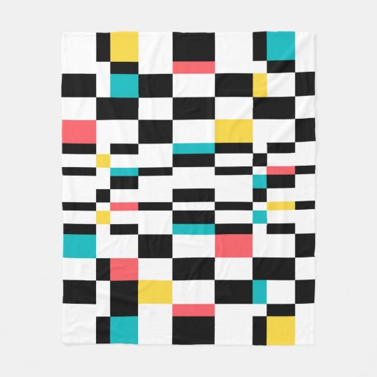 Farbenfrohe, urbane, moderne, trendige geometrisch fleecedecke (Vorderseite)