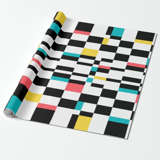 Farbenfrohe, urbane, moderne, trendige geometrisch geschenkpapier (Ungerollt)