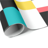 Farbenfrohe, urbane, moderne, trendige geometrisch geschenkpapier (Rolleneckpunkt)