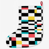 Farbenfrohe, urbane, moderne, trendige geometrisch großer weihnachtsstrumpf (Rückseite)