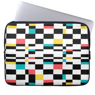 Farbenfrohe, urbane, moderne, trendige geometrisch laptopschutzhülle