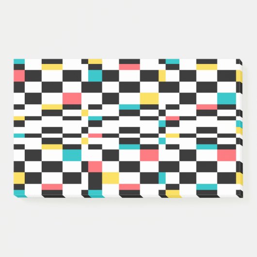 Farbenfrohe, urbane, moderne, trendige geometrisch post-it klebezettel (Vorderseite)