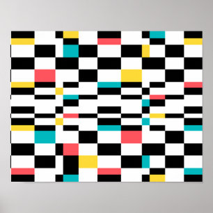 Farbenfrohe, urbane, moderne, trendige geometrisch poster