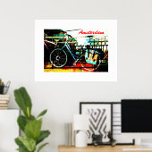 Farbenfrohe urbane Radkollektion - Amsterdamer Ser Poster (Heimbüro)