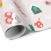 Farbenfrohe Urlaubspapier: Spaß Winter Design Geschenkpapier (Rolleneckpunkt)