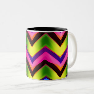 Farbenfrohe V Form Nahtloses Muster Zweifarbige Tasse