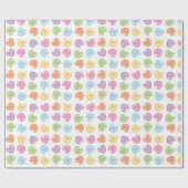 Farbenfrohe Valentine Candy Hearts Papier Unterset Geschenkpapier (Flach)