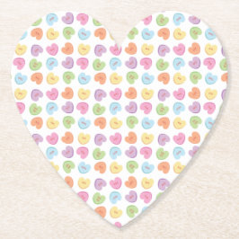 Farbenfrohe Valentine Candy Hearts Untersetzer