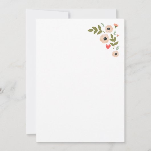 Farbenfrohe Valentine Karte (Rückseite)