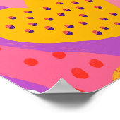 Farbenfrohe Valentinherzen in lila, roten und dunk Poster (Ecke)