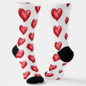 Farbenfrohe Valentinstag Herz Socken (Gewinkelt)