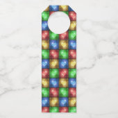 Farbenfrohe Valentinstag Rustikale Herzen Flaschenanhänger (Rückseite)