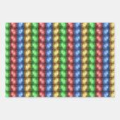 Farbenfrohe Valentinstag Rustikale Herzen Geschenkpapier Set (Vorderseite 2)