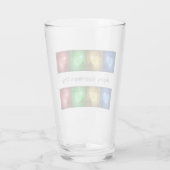 Farbenfrohe Valentinstag Rustikale Herzen Glas (Rückseite)