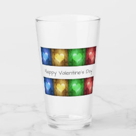 Farbenfrohe Valentinstag Rustikale Herzen Glas