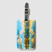 Farbenfrohe Vancouver Kanada Panoramaansicht Gepäckanhänger (Vorderseite Vertikal)