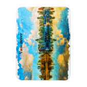 Farbenfrohe Vancouver Kanada Panoramaansicht Magnet (Vertikal)