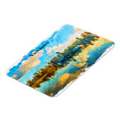 Farbenfrohe Vancouver Kanada Panoramaansicht Magnet (Linke Seite)