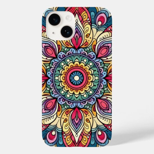 Farbenfrohe Vector Abstrakt Mandala Muster Case-Mate iPhone Hülle (Rückseite)