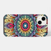 Farbenfrohe Vector Abstrakt Mandala Muster iPhone Hülle (Rückseite (Horizontal))