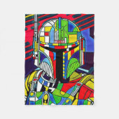Farbenfrohe Vector Robot Illustration T - Shirt Ba Fleecedecke (Vorderseite)