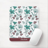 Farbenfrohe Vegetation Blumenmuster personalisiert Mousepad (Mit Mouse)