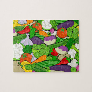 Farbenfrohe Veggies Puzzle