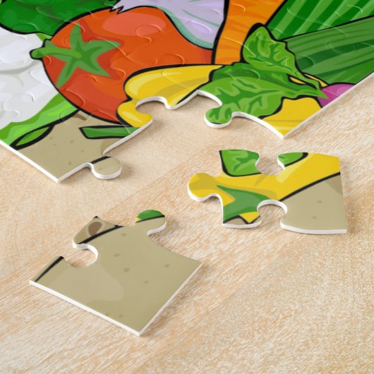 Farbenfrohe Veggies Puzzle (Seite)
