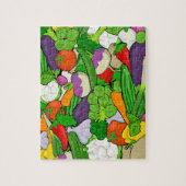 Farbenfrohe Veggies Puzzle (Vertikal)