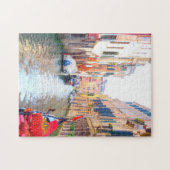 Farbenfrohe Venedig Kanal & Gondel, Venezia Italie Puzzle (Horizontal)