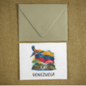 Farbenfrohe venezolanische Flagge Südamerika Postkarte