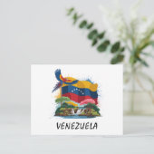 Farbenfrohe venezolanische Flagge Südamerika Postkarte (Stehend Vorderseite)