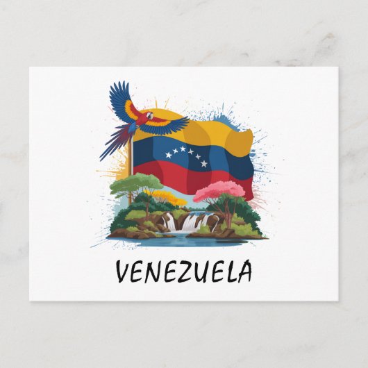 Farbenfrohe venezolanische Flagge Südamerika Postkarte (Vorderseite)