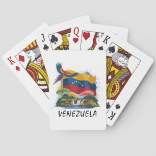 Farbenfrohe venezolanische Flagge Südamerika Spielkarten