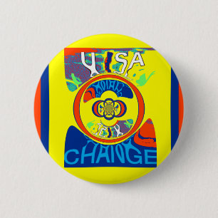 Farbenfrohe Veränderung in den USA: Ein festes Des Button