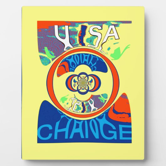 Farbenfrohe Veränderung in den USA: Ein festes Des Fotoplatte (Vorderseite)