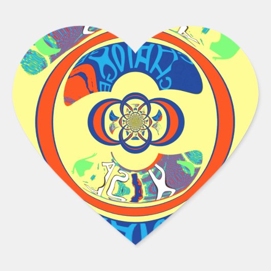 Farbenfrohe Veränderung in den USA: Ein festes Des Herz-Aufkleber (Vorderseite)