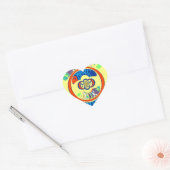 Farbenfrohe Veränderung in den USA: Ein festes Des Herz-Aufkleber (Umschlag)