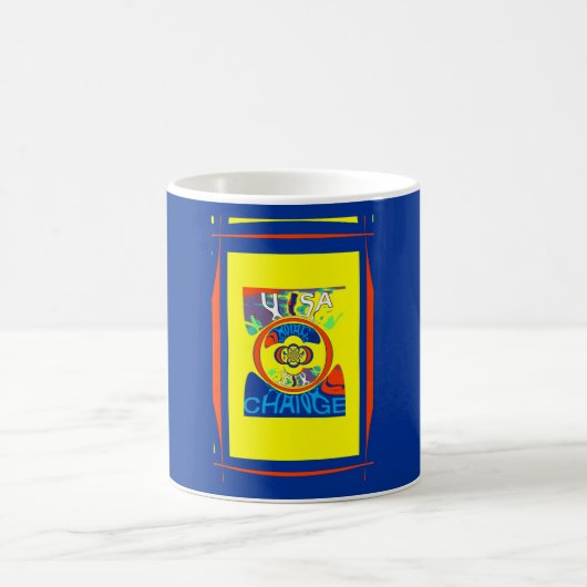 Farbenfrohe Veränderung in den USA: Ein festes Des Kaffeetasse (Mittel)