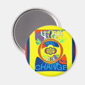 Farbenfrohe Veränderung in den USA: Ein festes Des Magnet (Vorderseite/Rückseite)