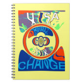 Farbenfrohe Veränderung in den USA: Ein festes Des Notizblock (Vorderseite)