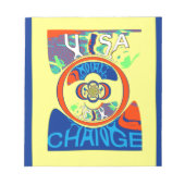 Farbenfrohe Veränderung in den USA: Ein festes Des Notizblock (Vorderseite)