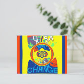 Farbenfrohe Veränderung in den USA: Ein festes Des Postkarte (Stehend Vorderseite)