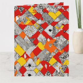 Farbenfrohe Verbindung: Einzigartiges, mehrfarbige Karte