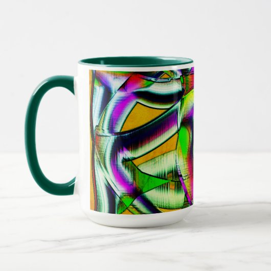 Farbenfrohe, verdrehte Ausschnitte Limon.., eingek Tasse (Links)