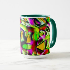 Farbenfrohe, verdrehte Ausschnitte Limon.., eingek Tasse